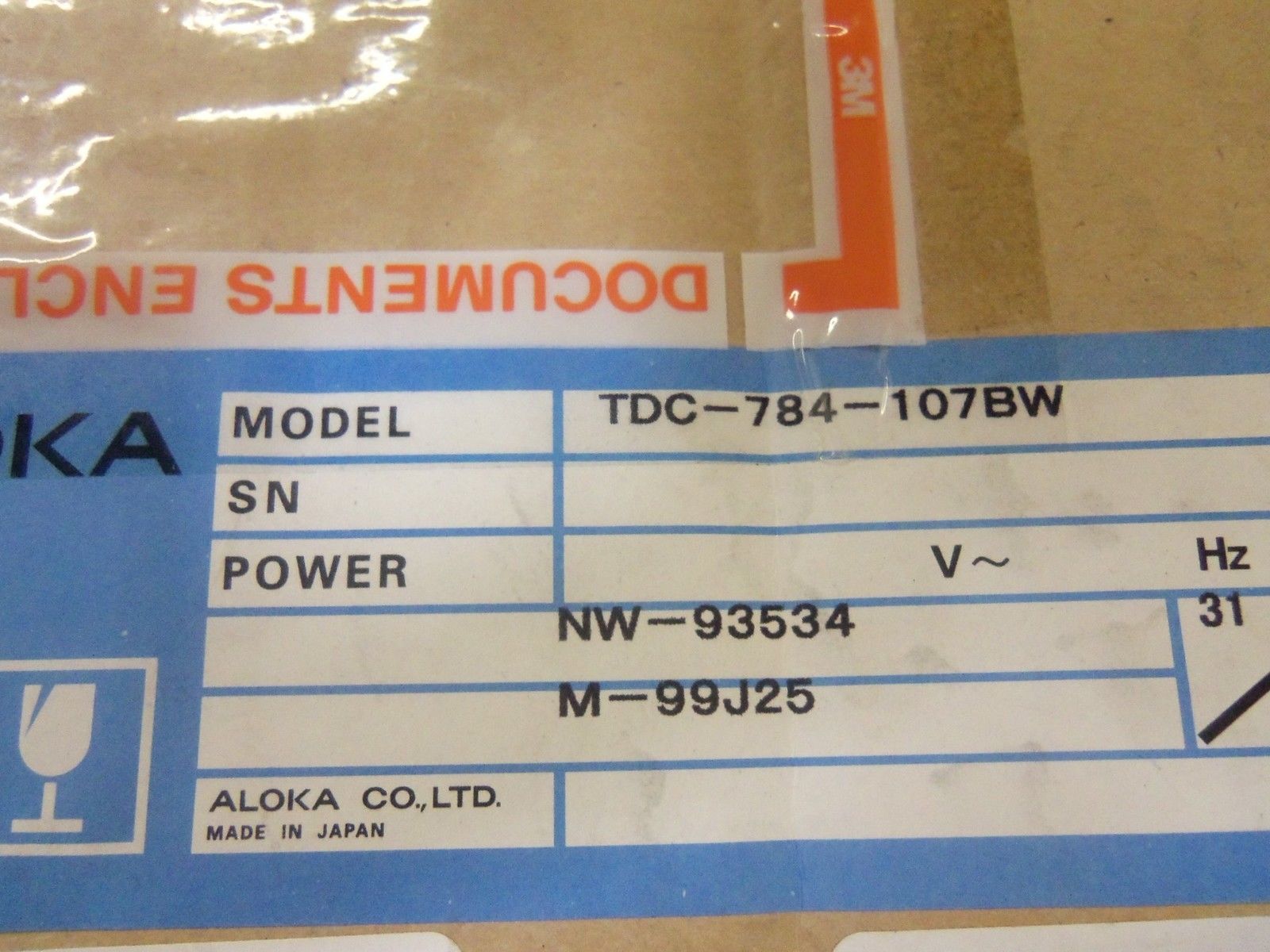 ALOKA TDC-784-107B-W *NEW IN BOX*