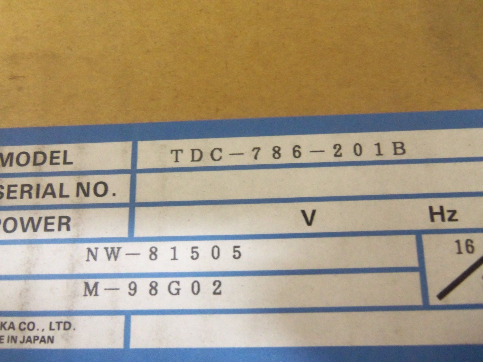 ALOKA TDC-786-201B *NEW IN BOX*