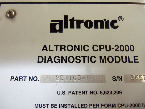 ALTRONIC 291105-1 DIAGNOSTIC MODULE *NEW*