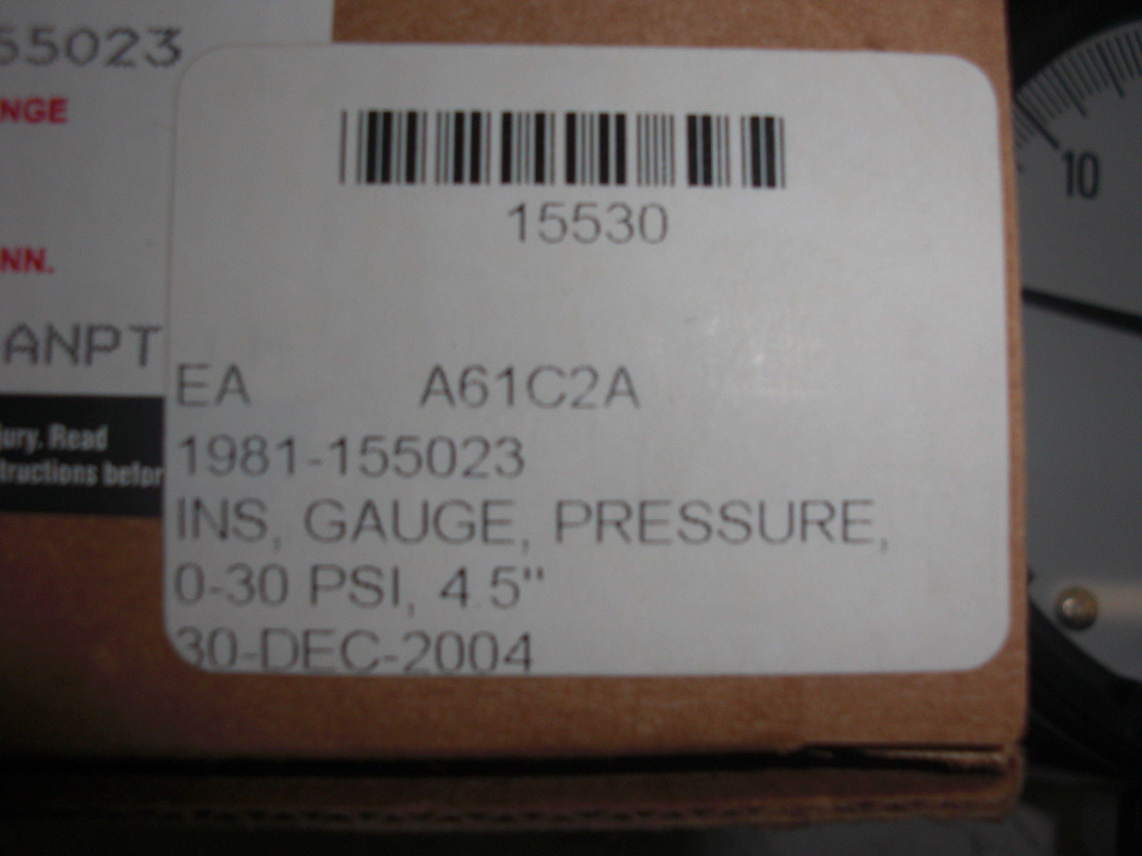 AMETEK USG 155023X PRESSURE GAUGE 0-30PSI 4-1/2" *NEW IN BOX*