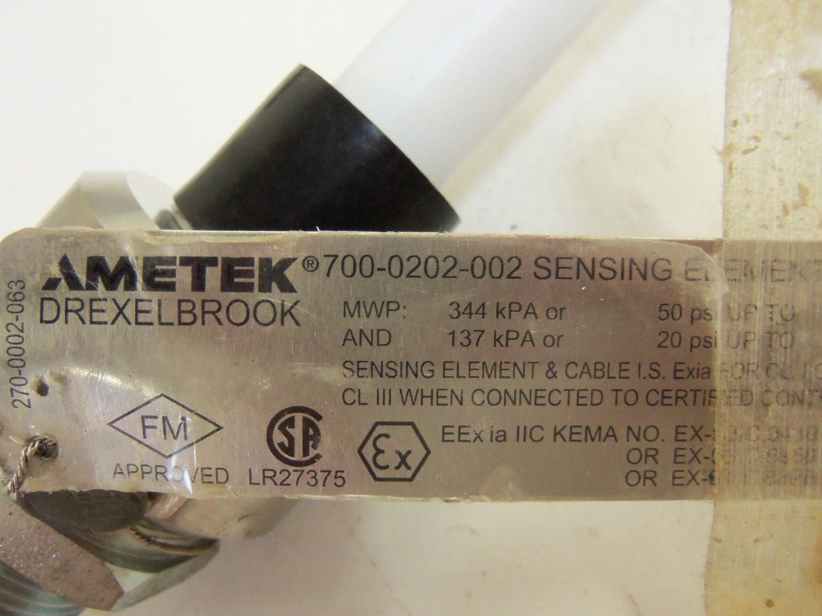 AMETEK 700-0202-002 SENSING ELEMENT *USED*