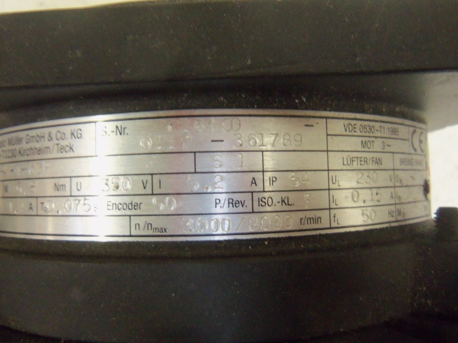 AMK DV7-8-4-A0F MOTOR *USED*
