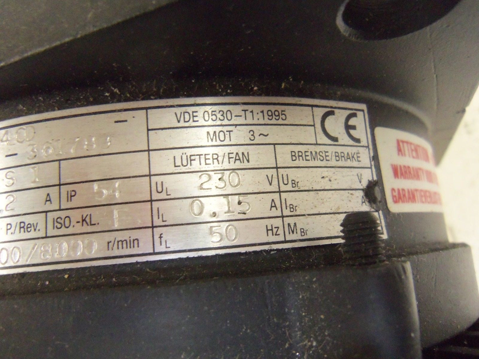 AMK DV7-8-4-A0F MOTOR *USED*