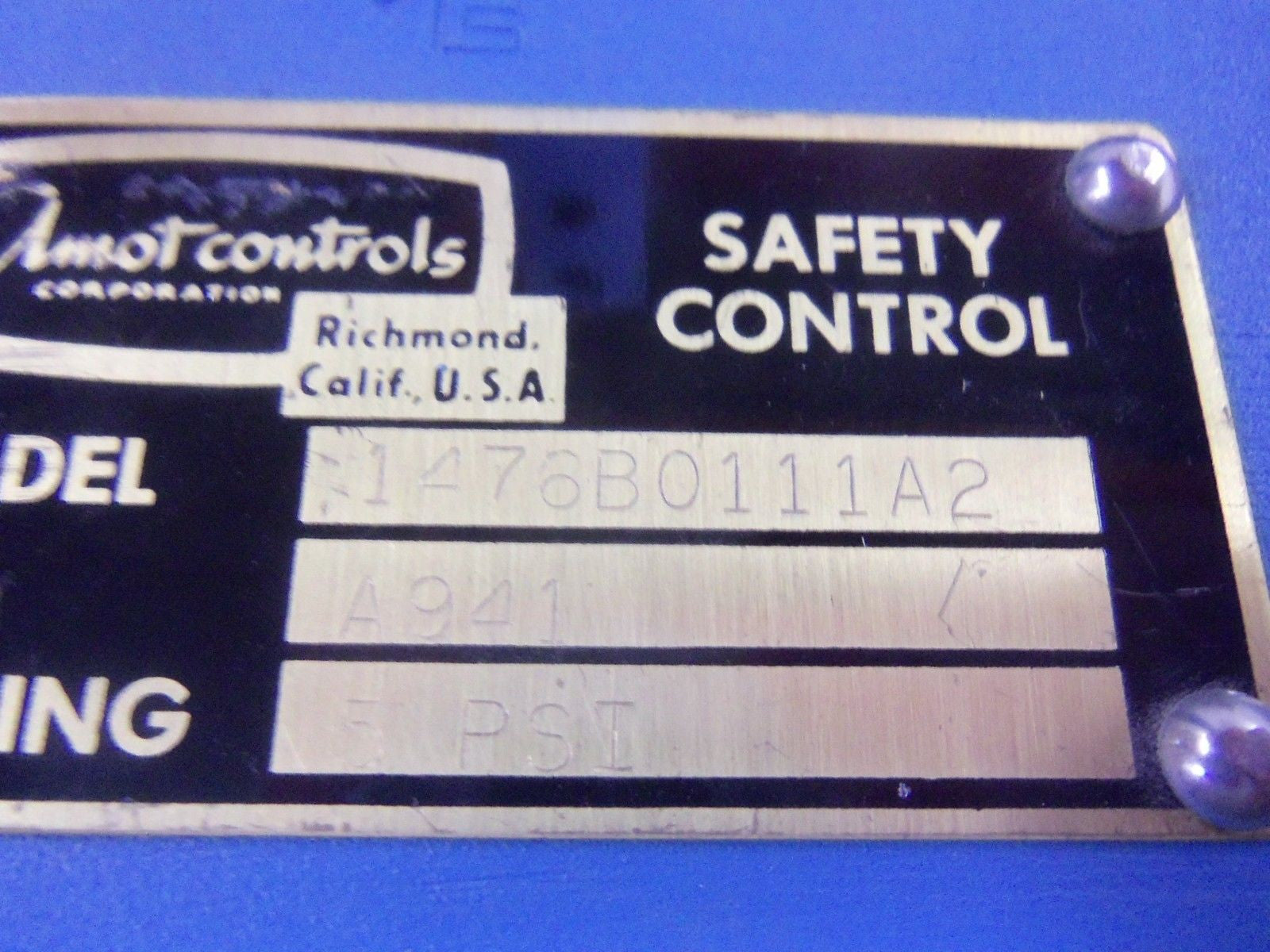 AMOT CONTROLS 1476B0111A2 *USED*