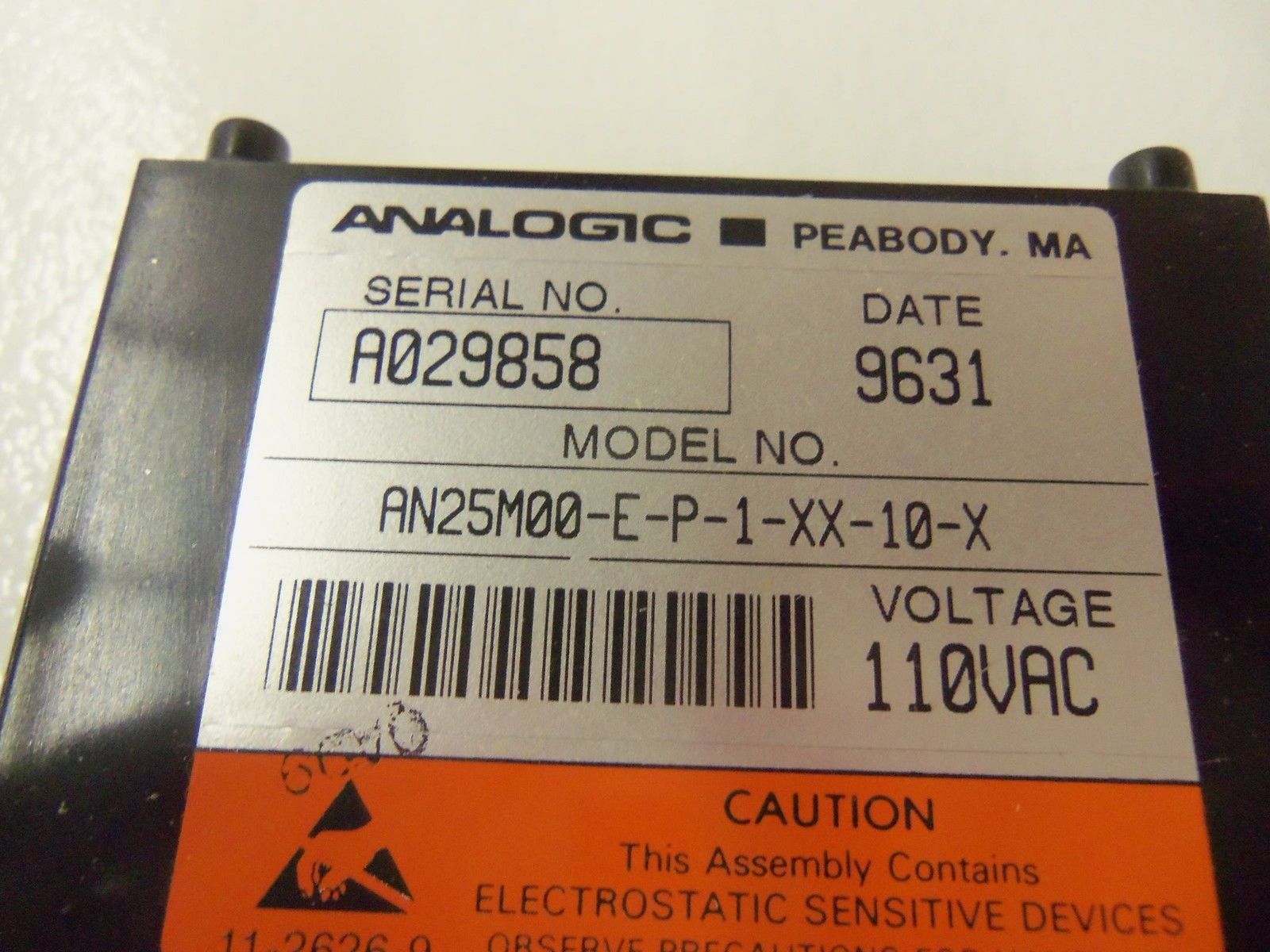 ANALOGIC AN2500-E-P-1-XX-10-X *USED*