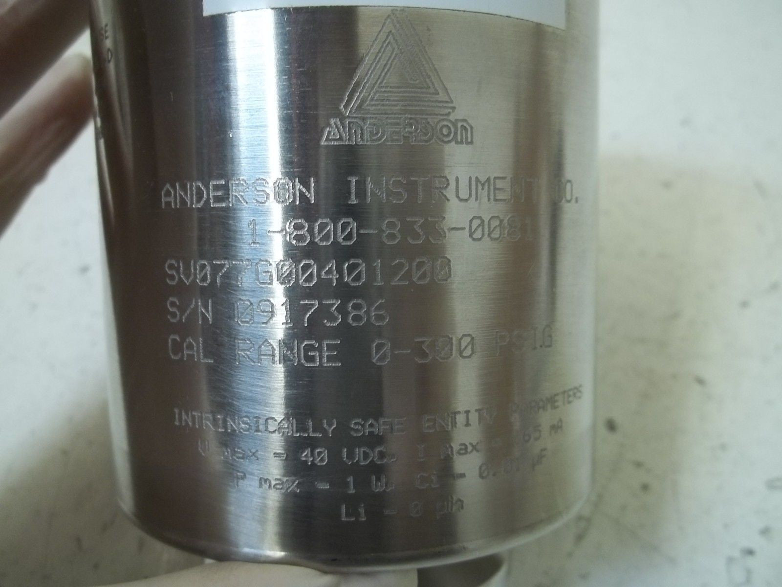 ANDERSON INSTRUMENT SV077G00401200 PRESSURE TRANSMITTER *NEW NO BOX*