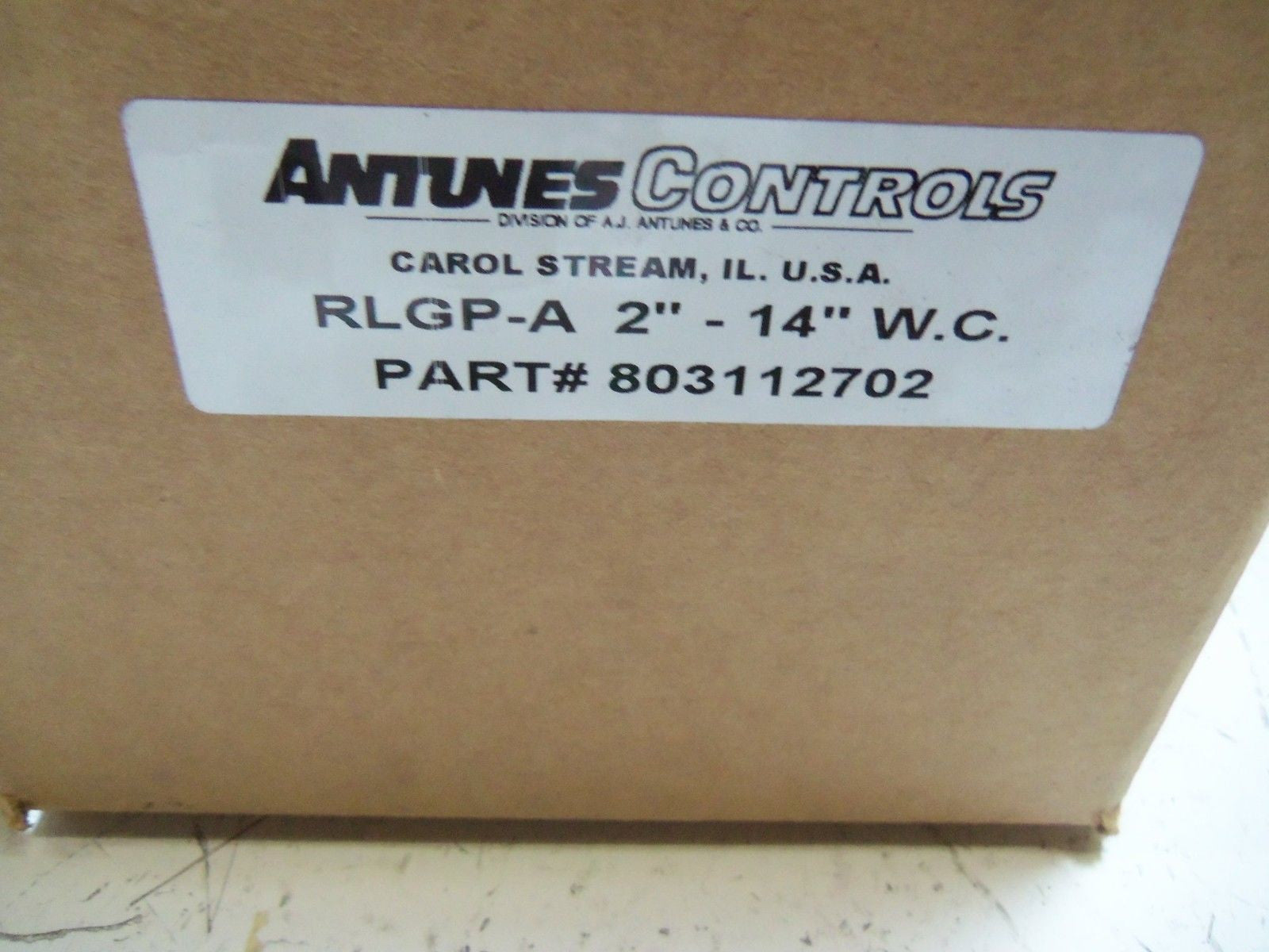 ANTUNES CONTROLS RLGP-A LOW PRESSURE SWITCH 10-50" WC *NEW IN BOX*
