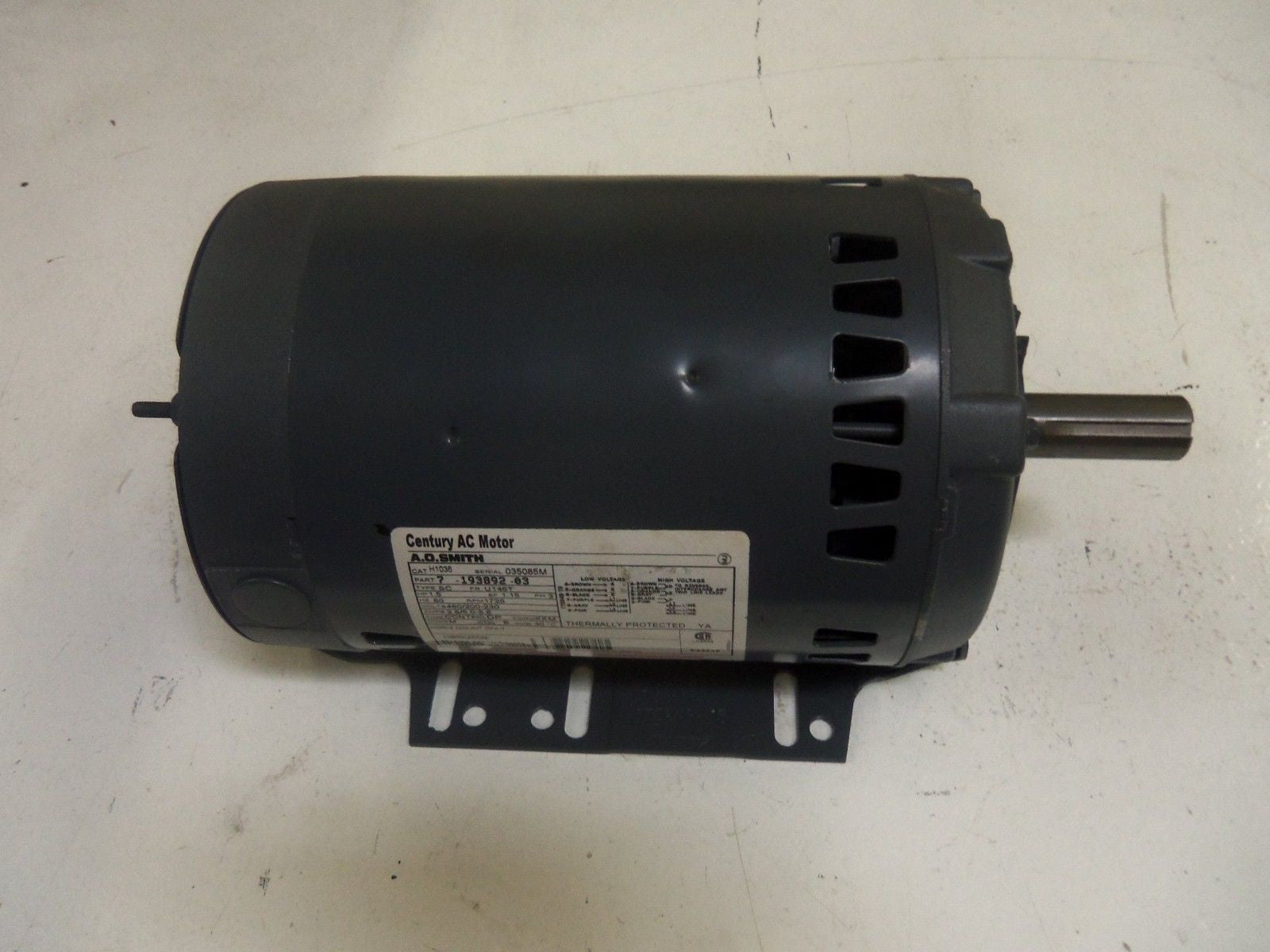 A.O. SMITH H1036 7-193892-03 CENTURY AC MOTOR 1.5HP 1725 RPM *NEW NO BOX*