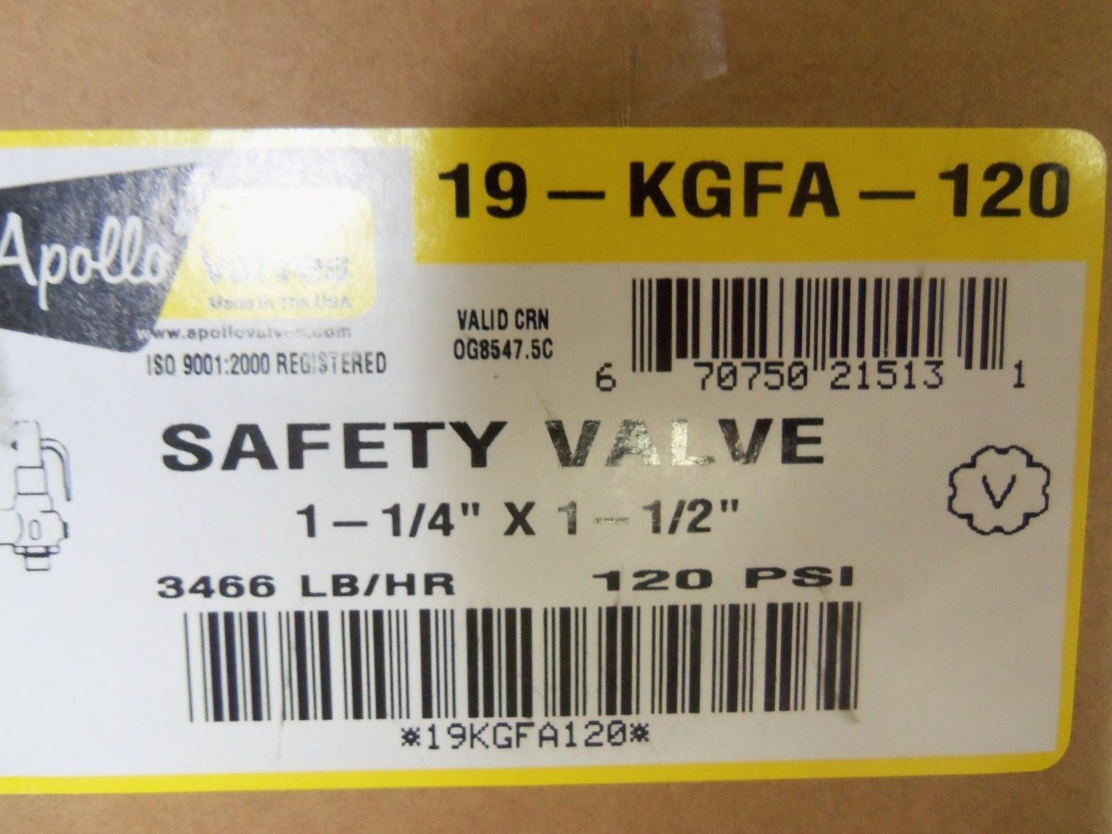 APOLLO 19KGFA120 VALVE *NEW IN BOX*
