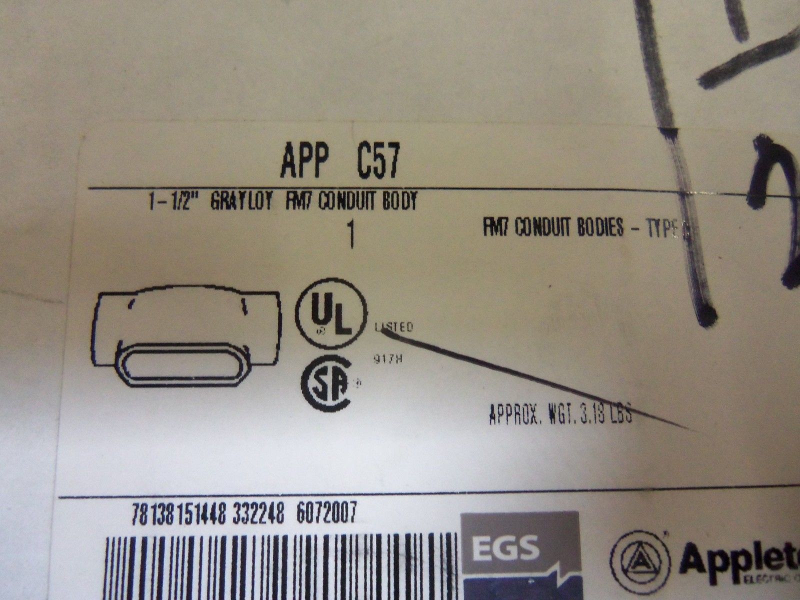 APPLETON C57 CONDUIT *NEW IN BOX*