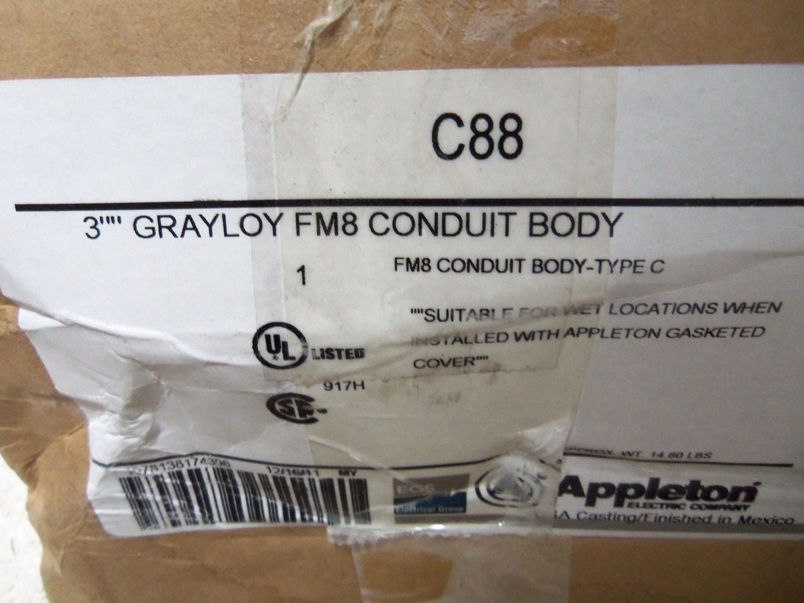 APPLETON C88 CONDUIT *NEW IN BOX*