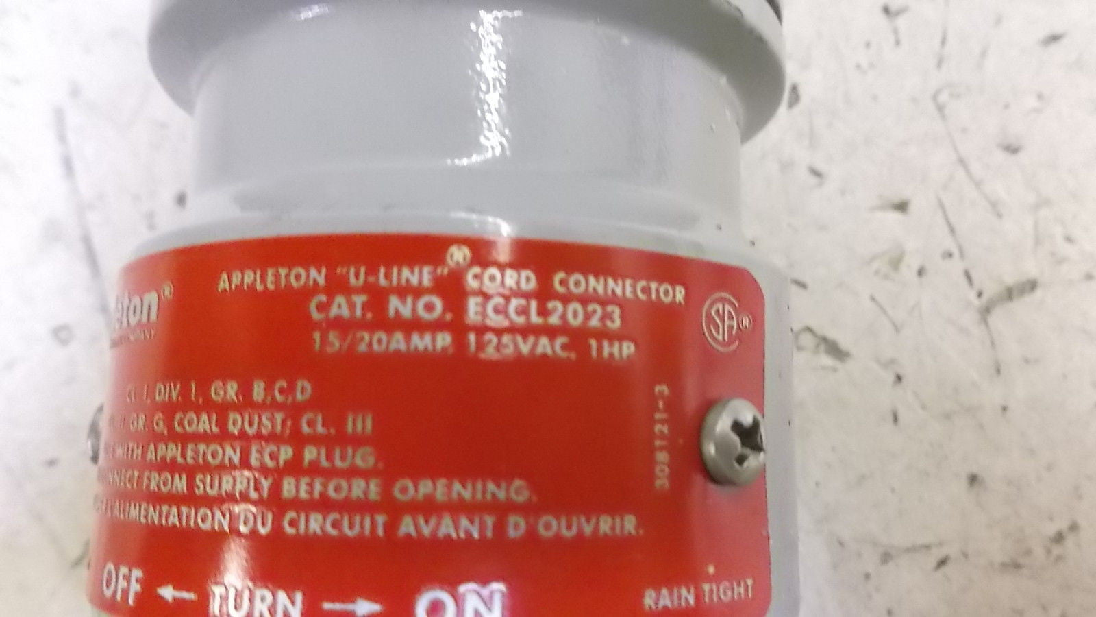 APPLETON ECCL2023 RECEPTACLE CONNECTOR *NEW IN BOX*