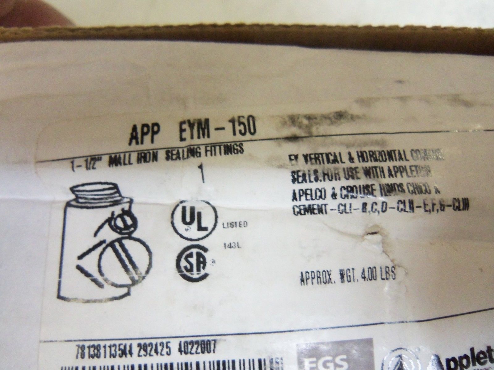 APPLETON EYM-150 CONDUIT *NEW IN BOX*
