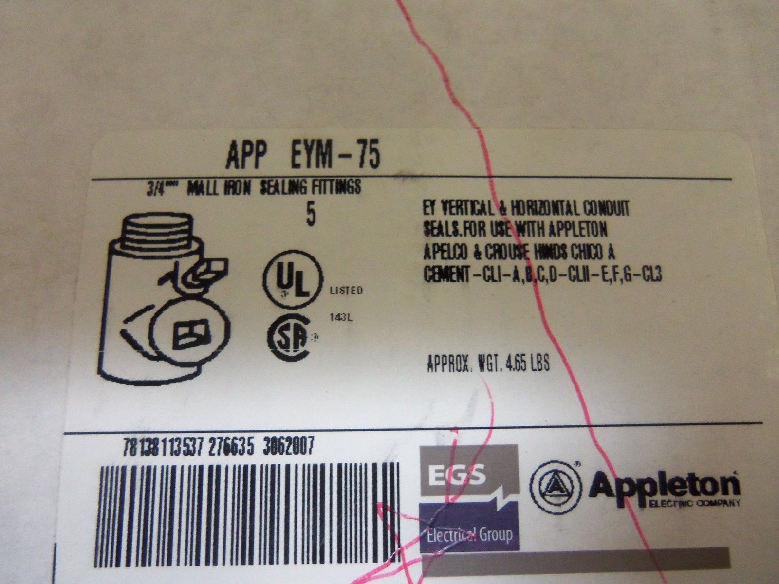 APPLETON EYM-200 CONDUIT *NEW IN BOX*