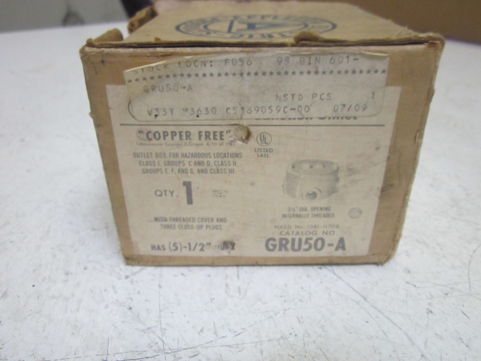APPLETON GRU50-A  GR CONDUIT OUTLET BOX *NEW IN BOX*