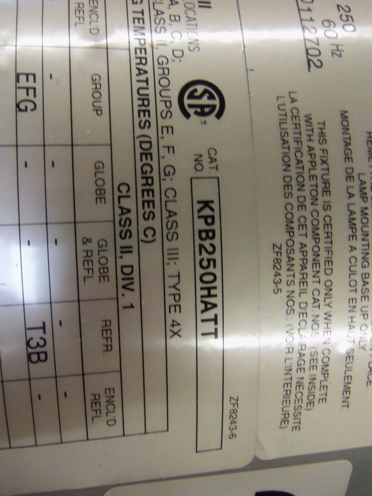 APPLETON KPB250HATT *NEW IN BOX*