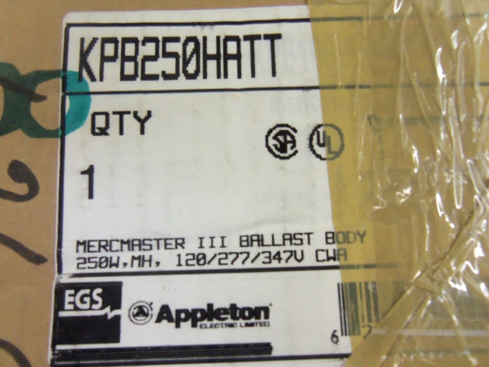 APPLETON KPB250HATT *NEW IN BOX*
