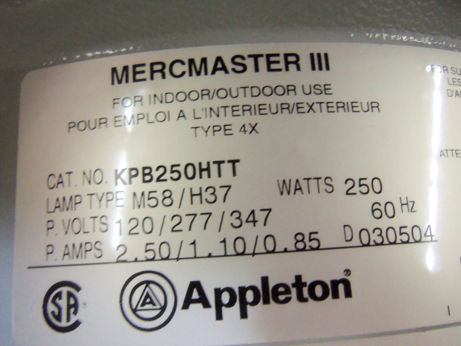 APPLETON KPB250HTT *NEW IN BOX*