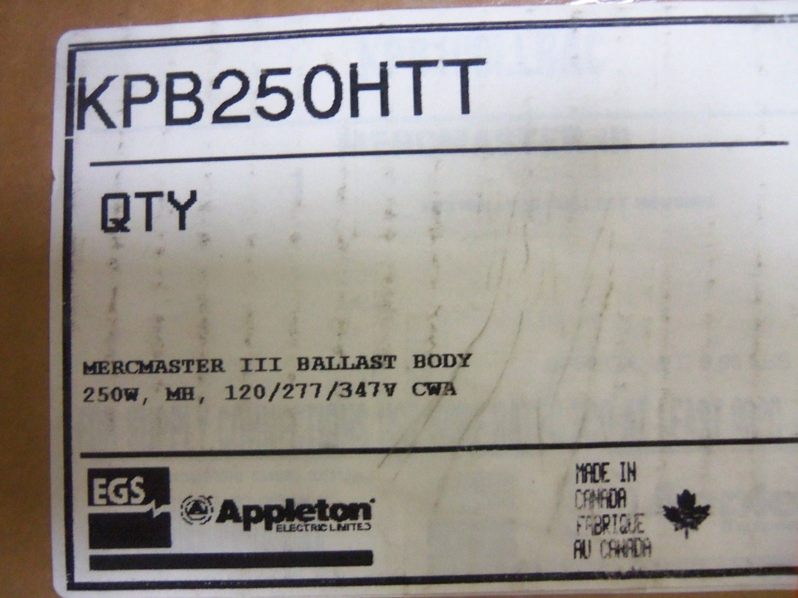 APPLETON KPB250HTT *NEW IN BOX*