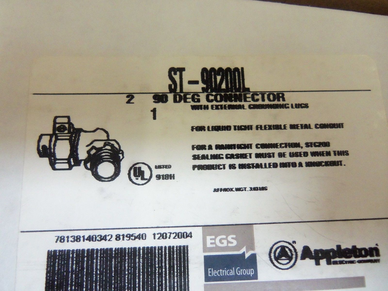 APPLETON ST-90200L CONDUIT *NEW IN BOX*