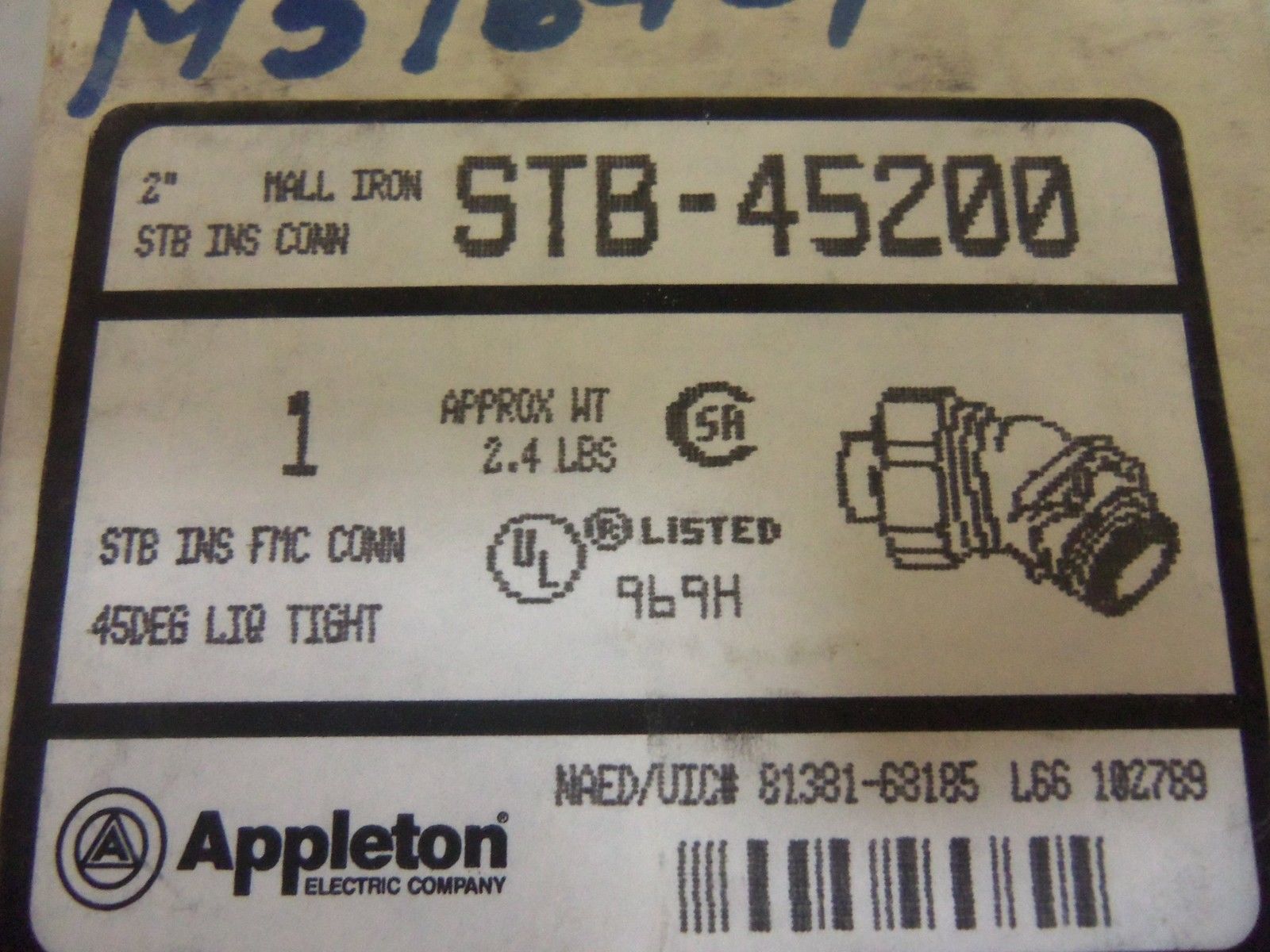 APPLETON STB-45200 CONDUIT *NEW IN BOX*