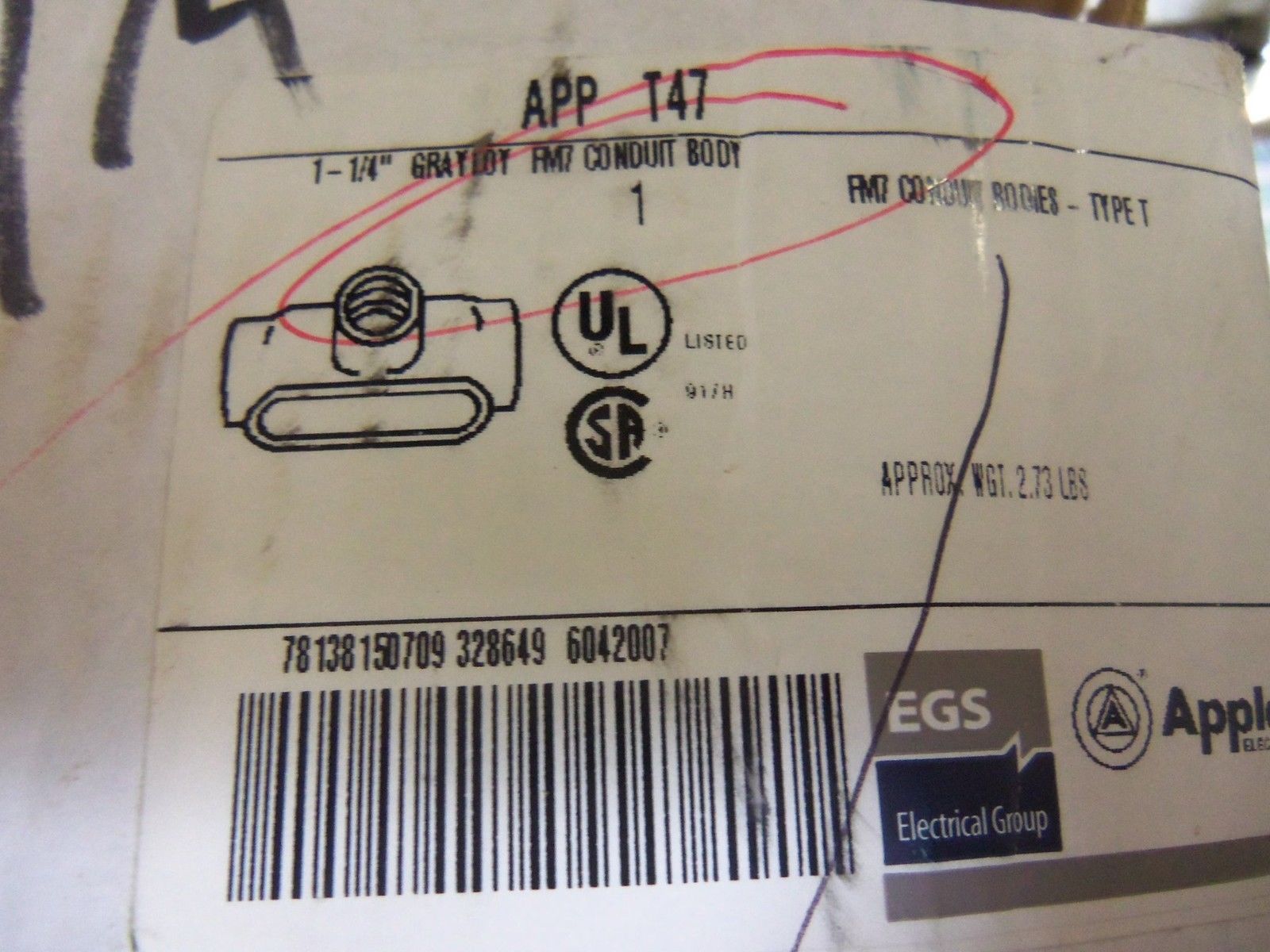APPLETON T47 CONDUIT *NEW IN BOX*