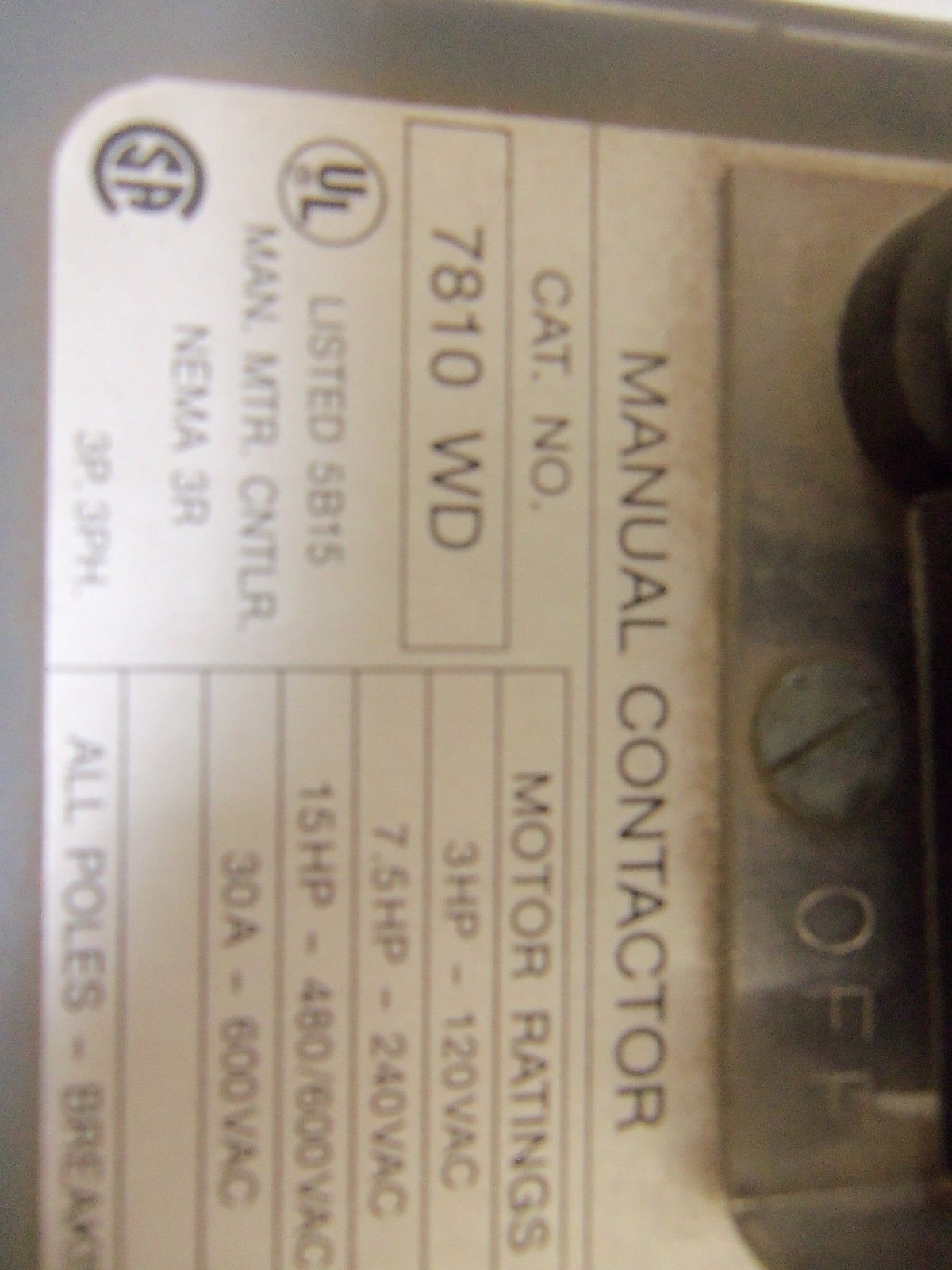 ARROW HART 7810 WD *USED*