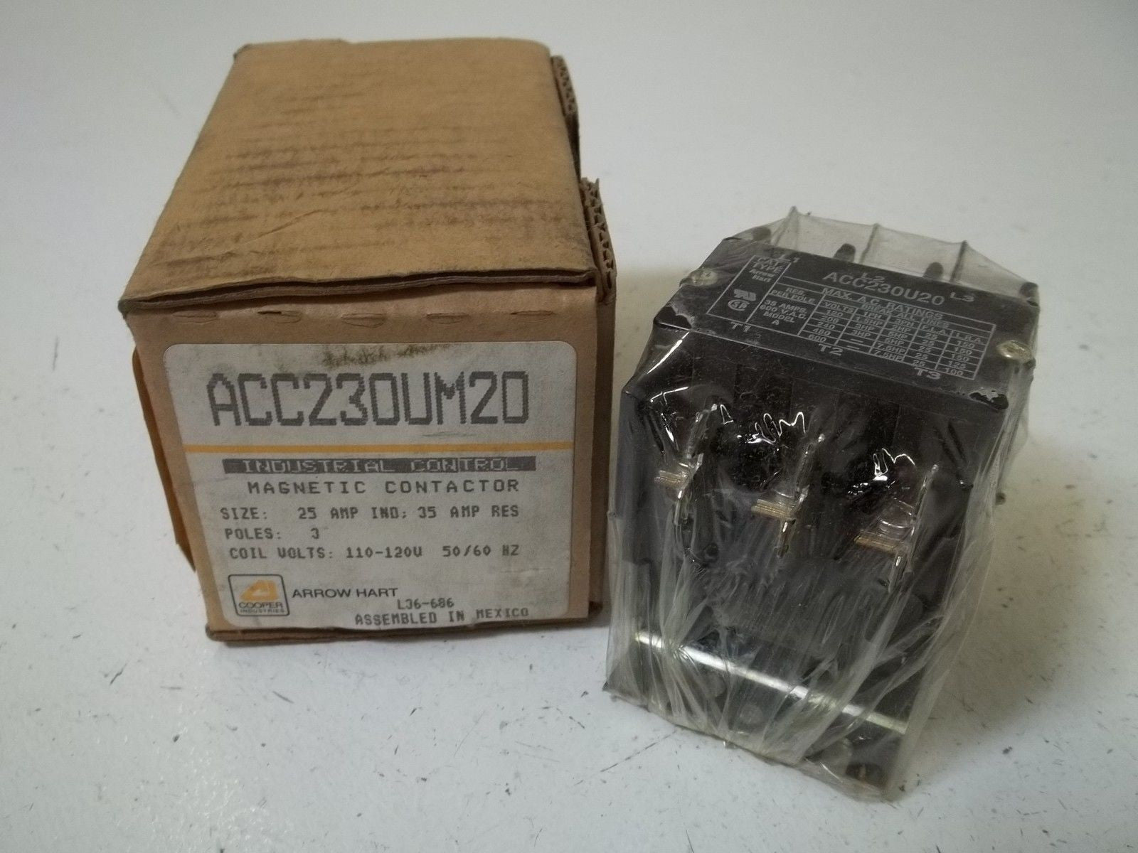 ARROW HART ACC230UM20 MAGNETIC CONTACTOR *NEW IN BOX*