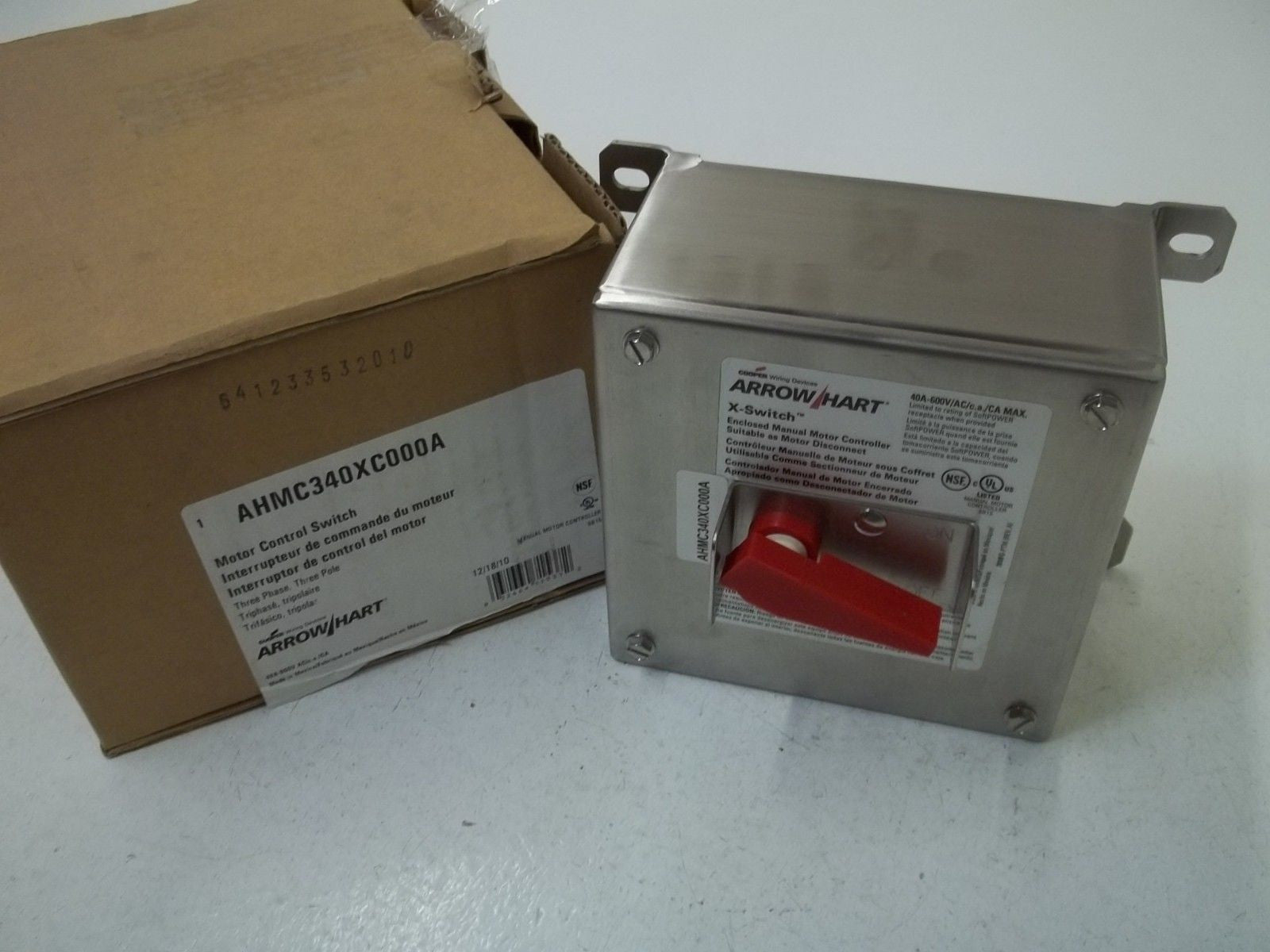 ARROW HART AHMC340XC000A MOTOR CONTROL SWITCH *NEW IN BOX*