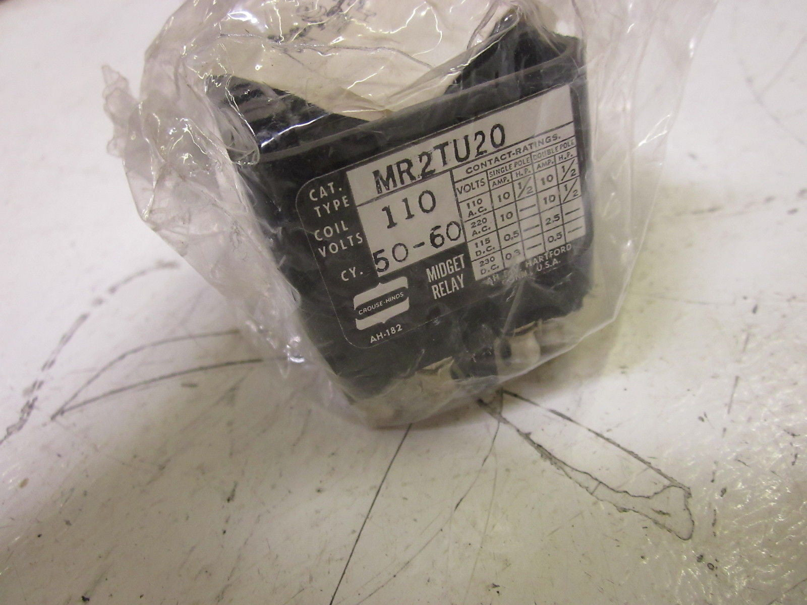 ARROW HART MR2TU20 MAGNETIC RELAY 110V COIL *NEW IN BOX*