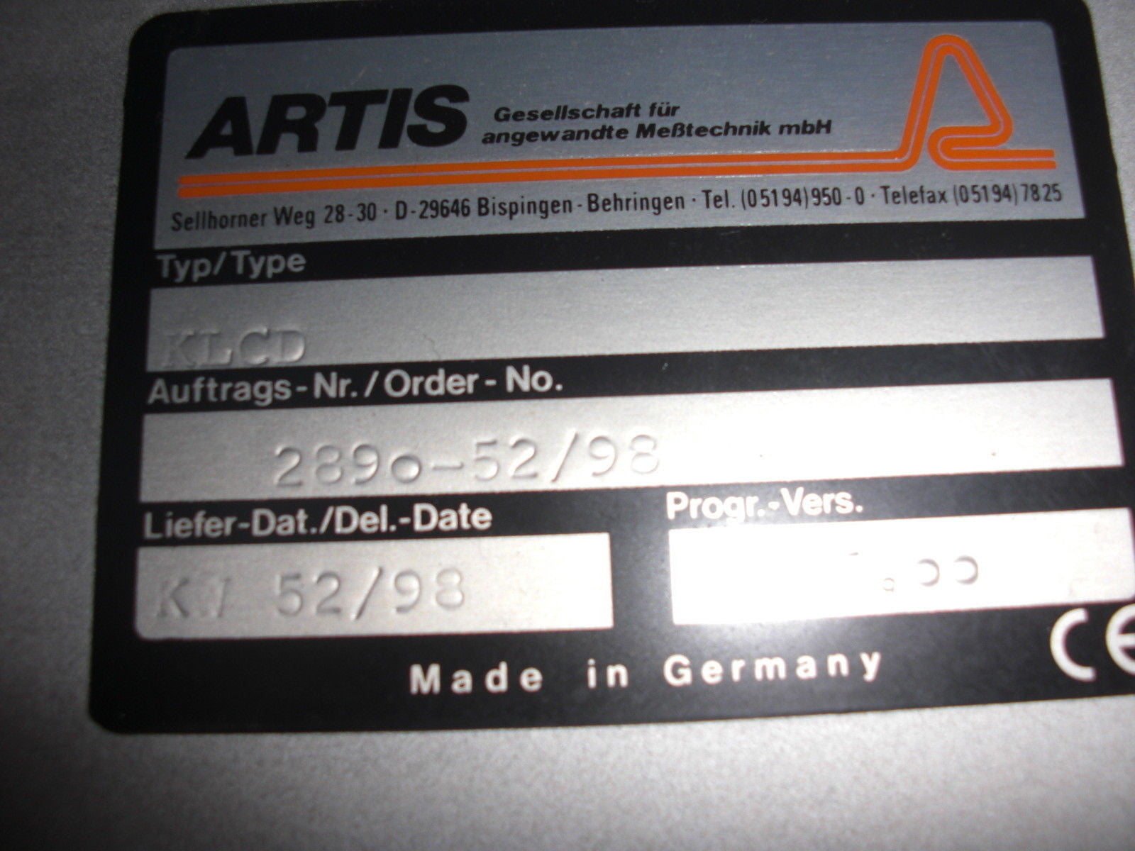 ARTIS KLCD CONTROLLER *USED*