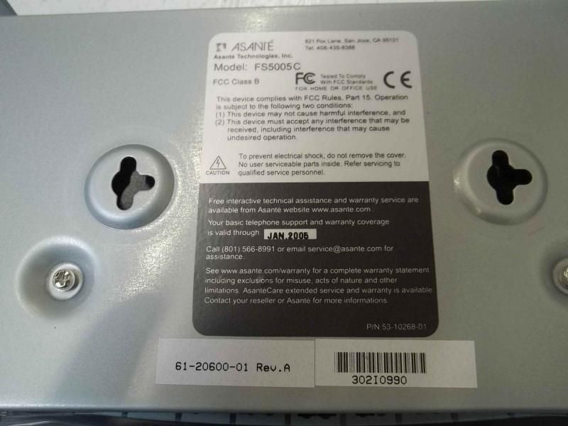 ASANTE 6120600-01 MODEL FS5005C *NEW IN BOX*