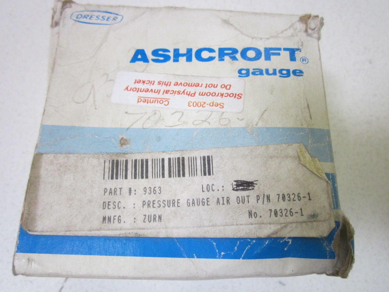 ASCHCROFT 70326 PRESSURE GAUGE AIR OUT 0-200 *NEW IN BOX*