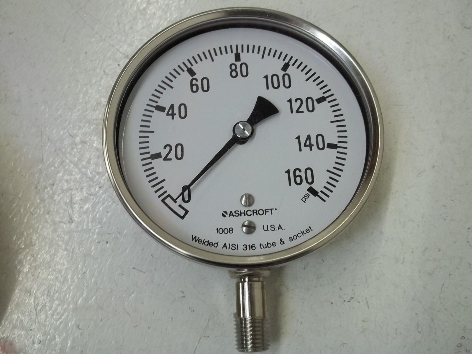 ASCHROFT 10-1008-S-02L-160# PRESSURE GAUGE 0-160 *NEW IN BOX*