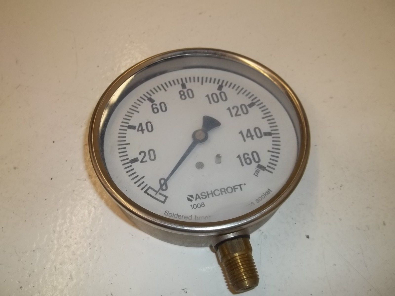 ASCHROFT 101008A02L-160# PRESSURE GAUGE 0-160 PSI *NEW IN BOX*