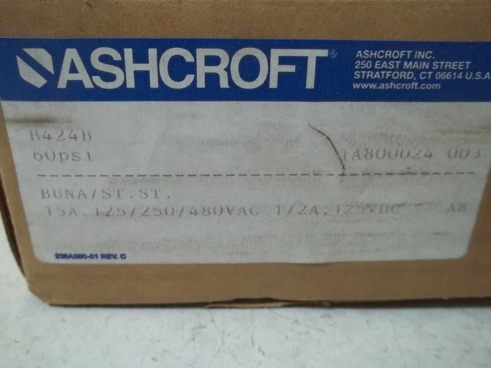 ASCHROFT B424B 60PSI *NEW IN BOX*