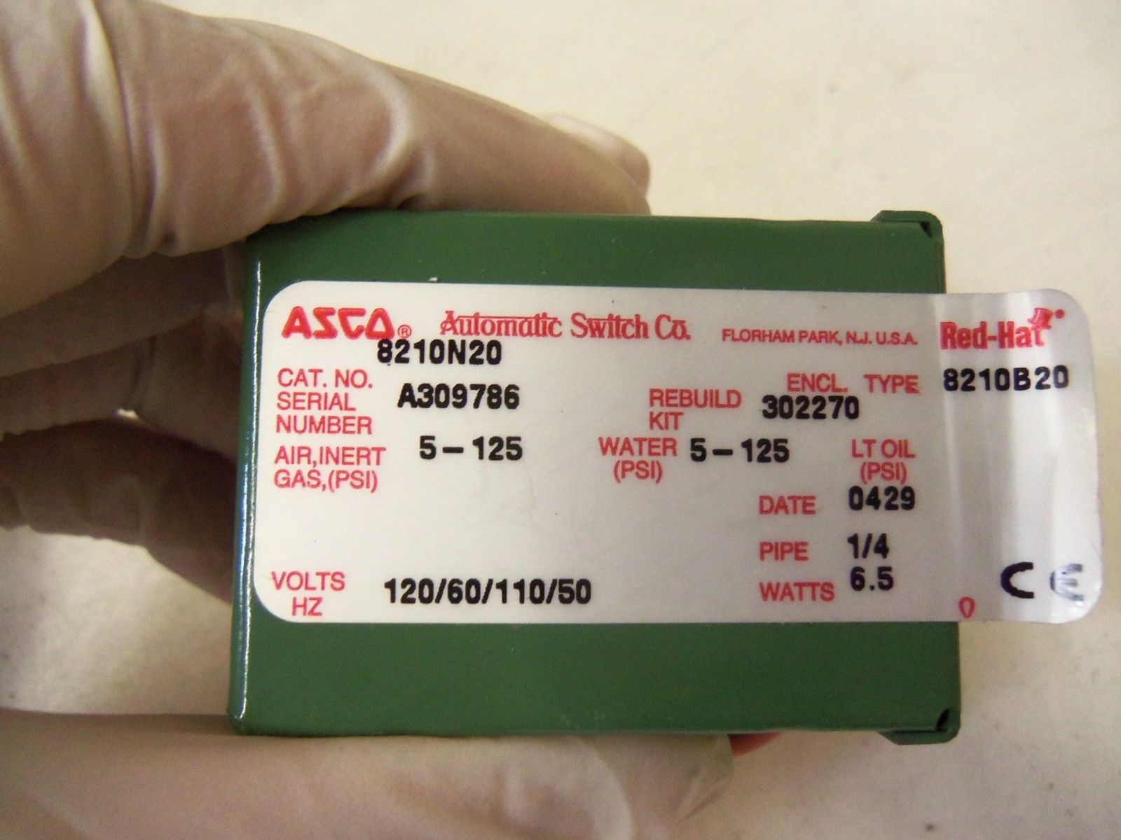 ASCO 8210N20 *NEW NO BOX*