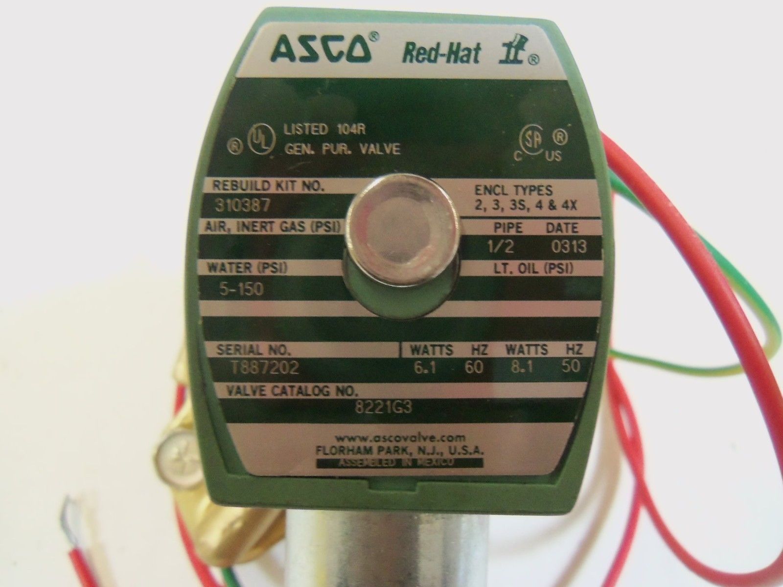 ASCO 8221G3 *NEW NO BOX*