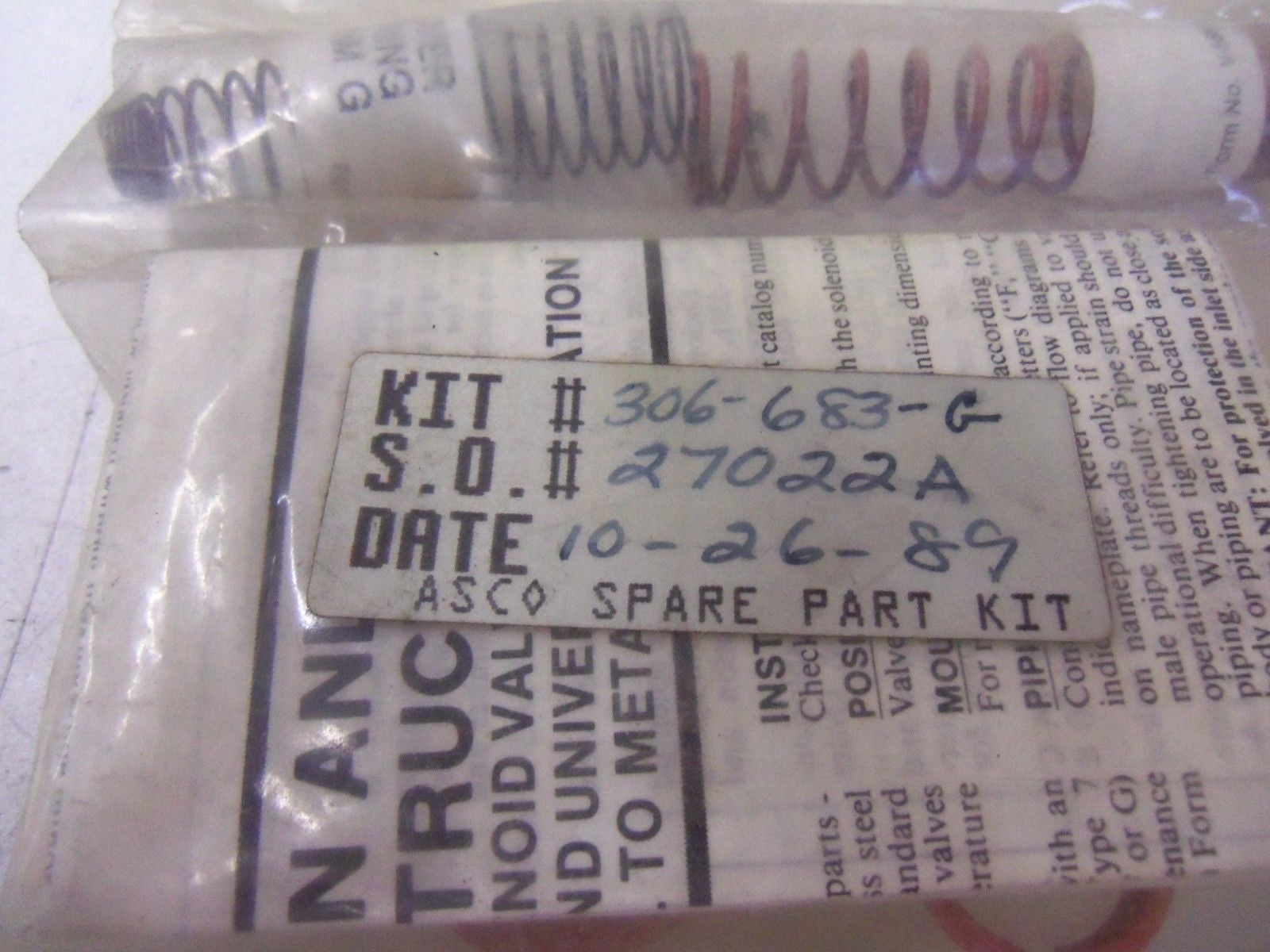 ASCO KIT 306-683-G *NEW IN BAG*