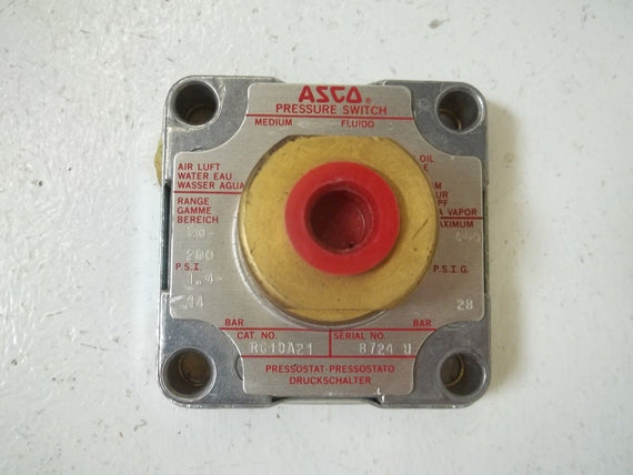 ASCO RG10A21 PRESSURE TEMPERATURE SWITCH *USED*