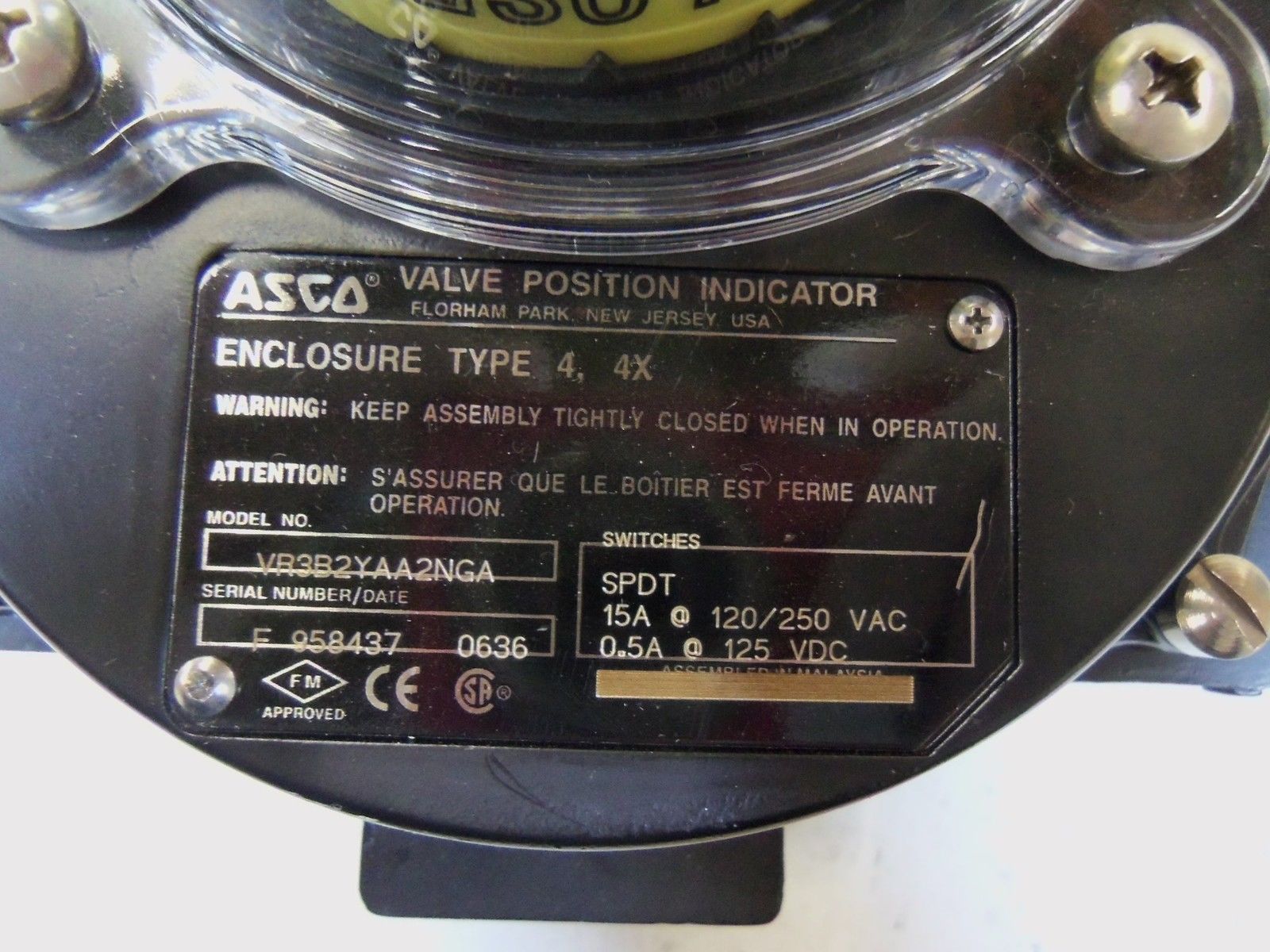 ASCO VR3B2YAA2NGA *NEW NO BOX*
