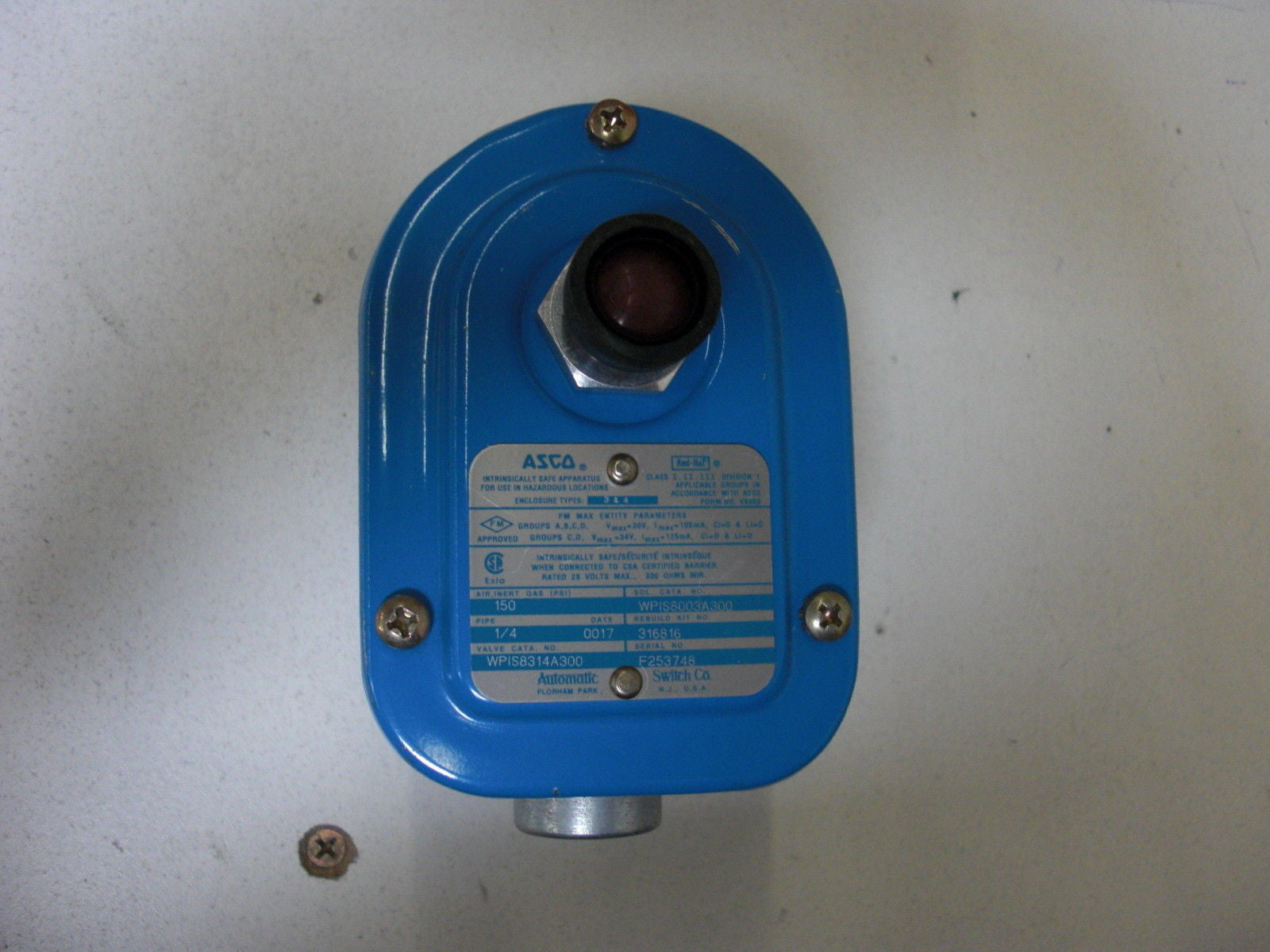 ASCO WPIS 8314A300 VALVE *USED*