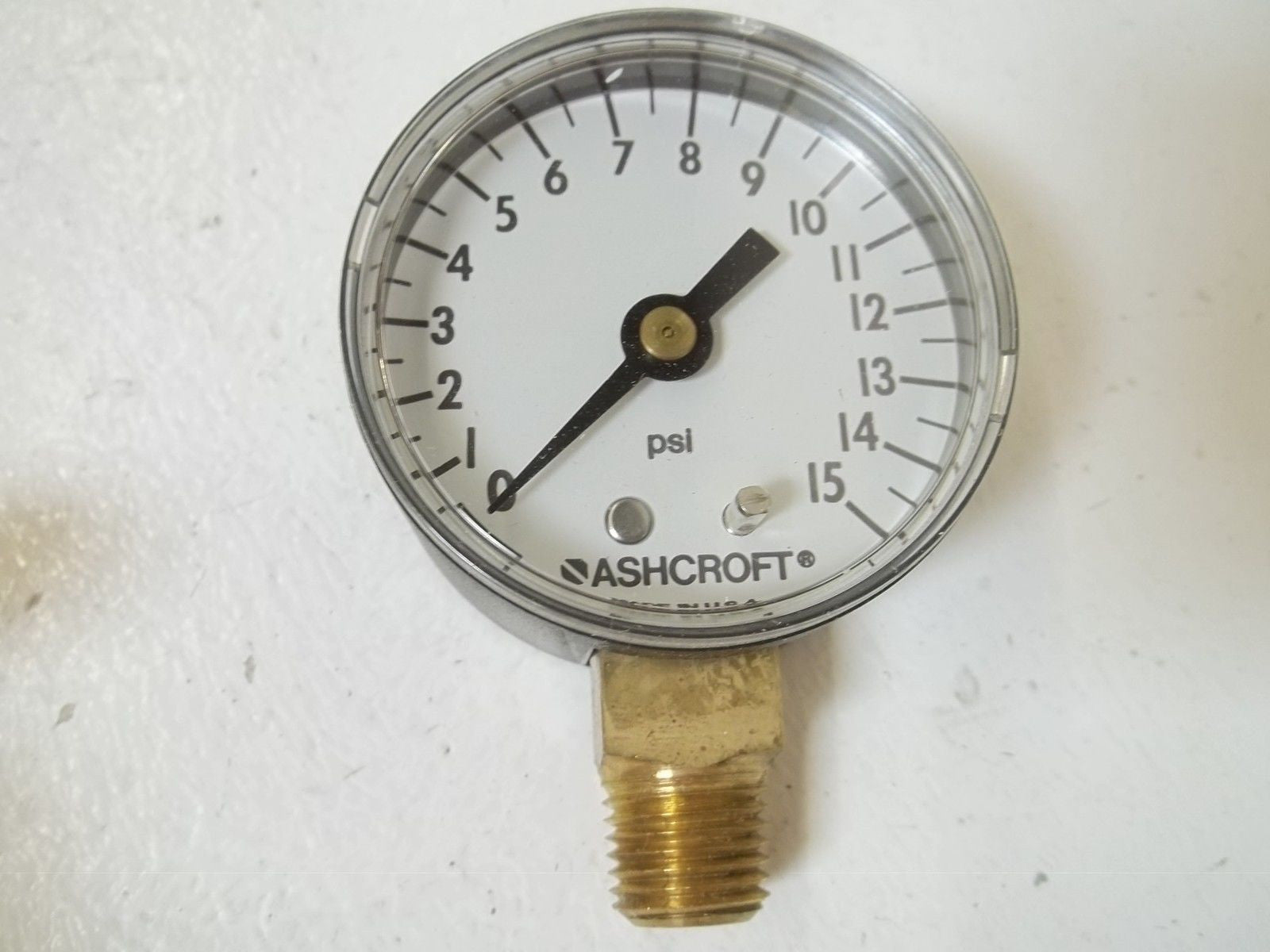 ASHCROFT 20W1005PH02L-15# PRESSURE GAUGE 0-15 PSI *NEW IN BOX*