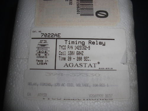 ASGASTAT 7022AE TIMING RELAY *NEW*