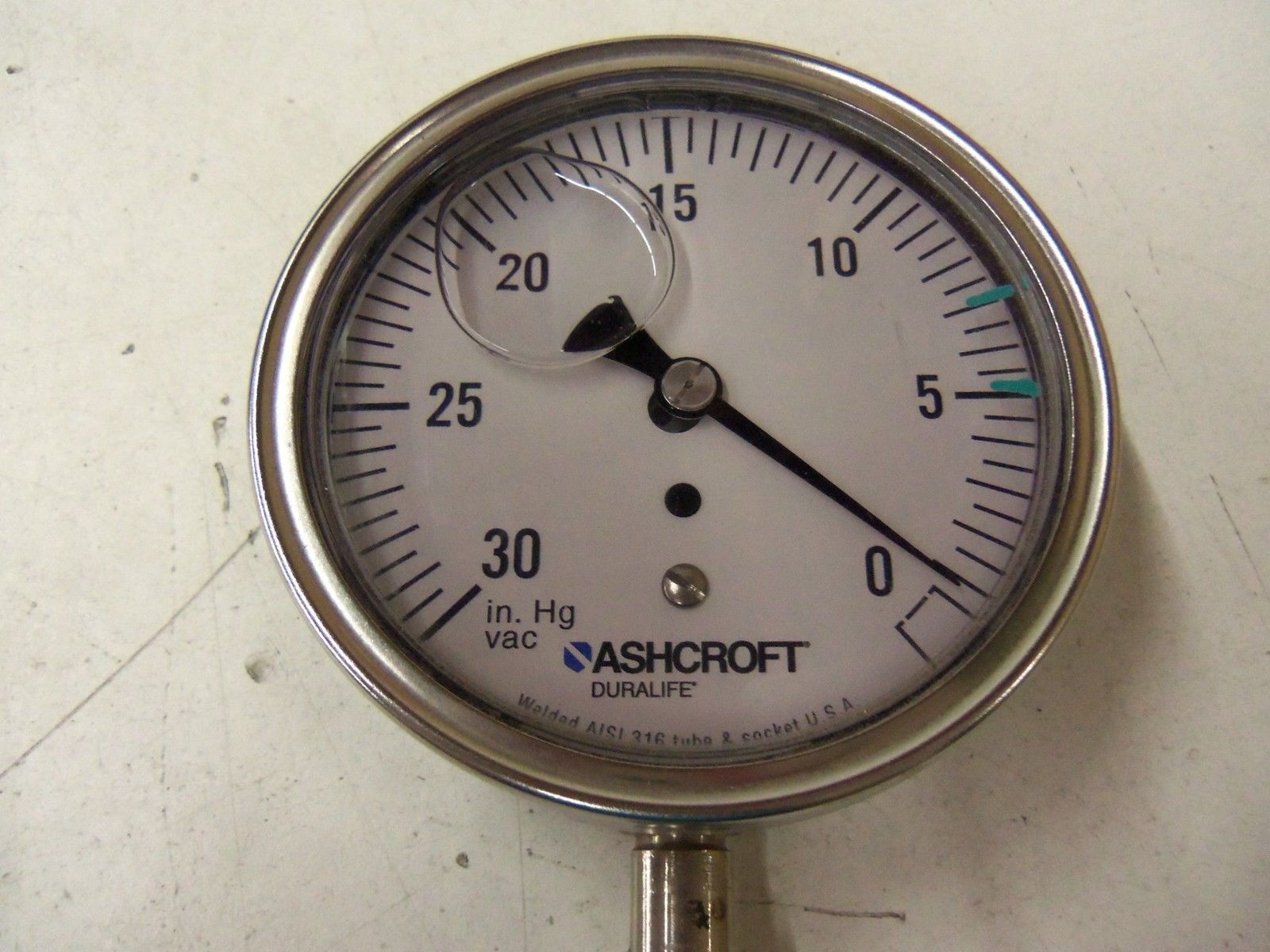ASHCROFT 0-30 IN. Hg VAC *USED*