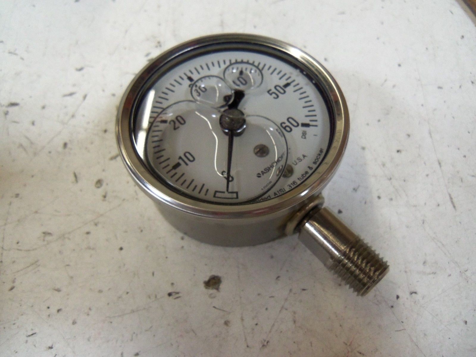 ASHCROFT 631008SL02L-60# PRESSURE GAUGE 0-60 PSI *NEW IN BOX*