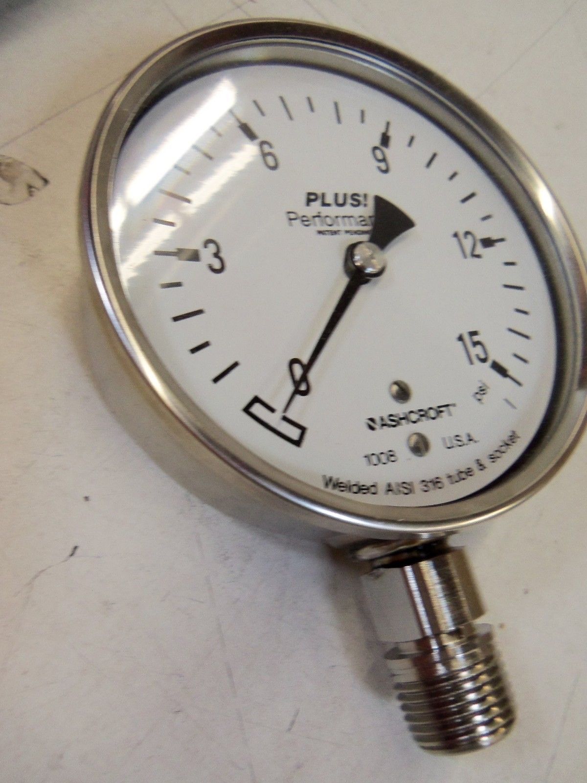 ASHCROFT 101008S04LXLL-15# PRESSURE GAUGE 0-15 PSI *NEW IN BOX*