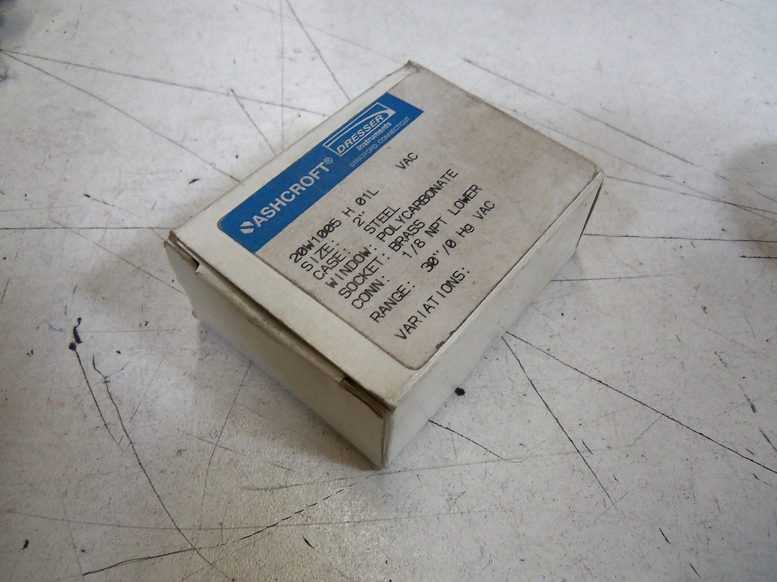ASHCROFT 20W1005H01LVAC GAUGE 30"-0 Hg VAC *NEW IN BOX*