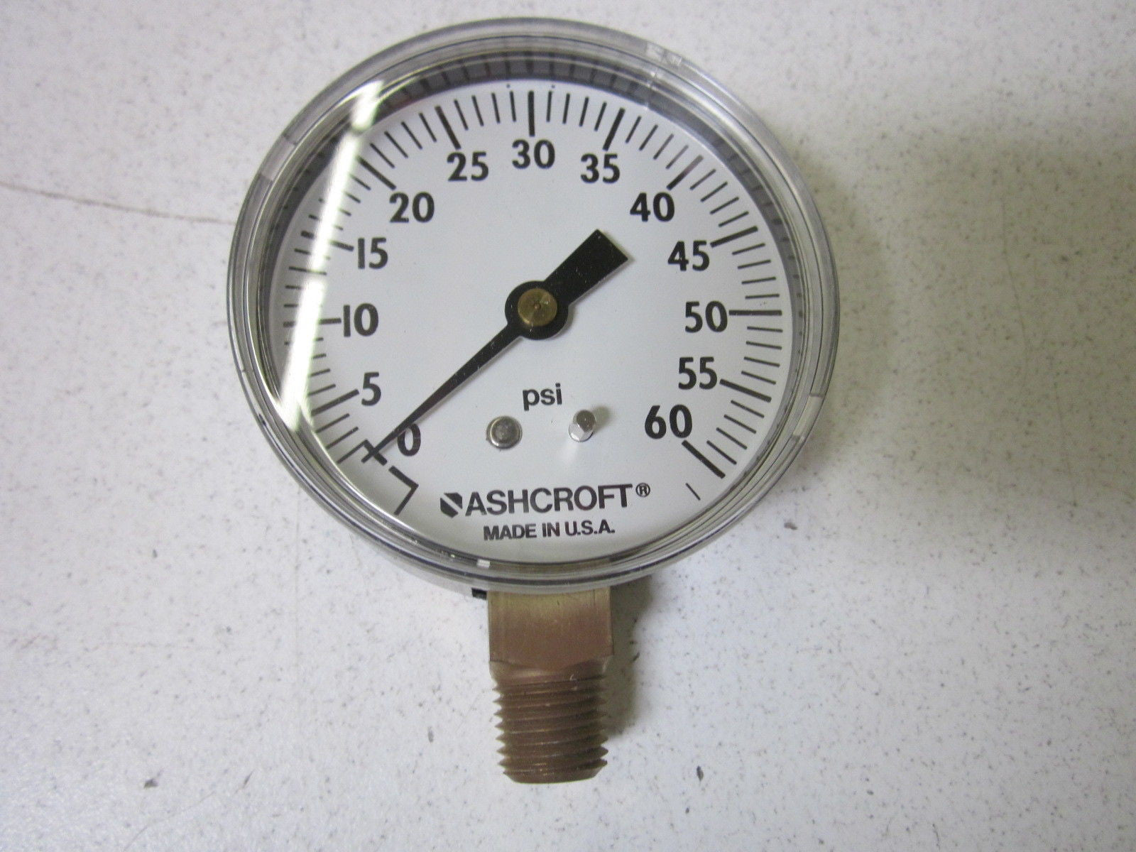 ASHCROFT 25W1005H02L-60# PRESSURE GAUGE 0-60 PSI *NEW IN BOX*