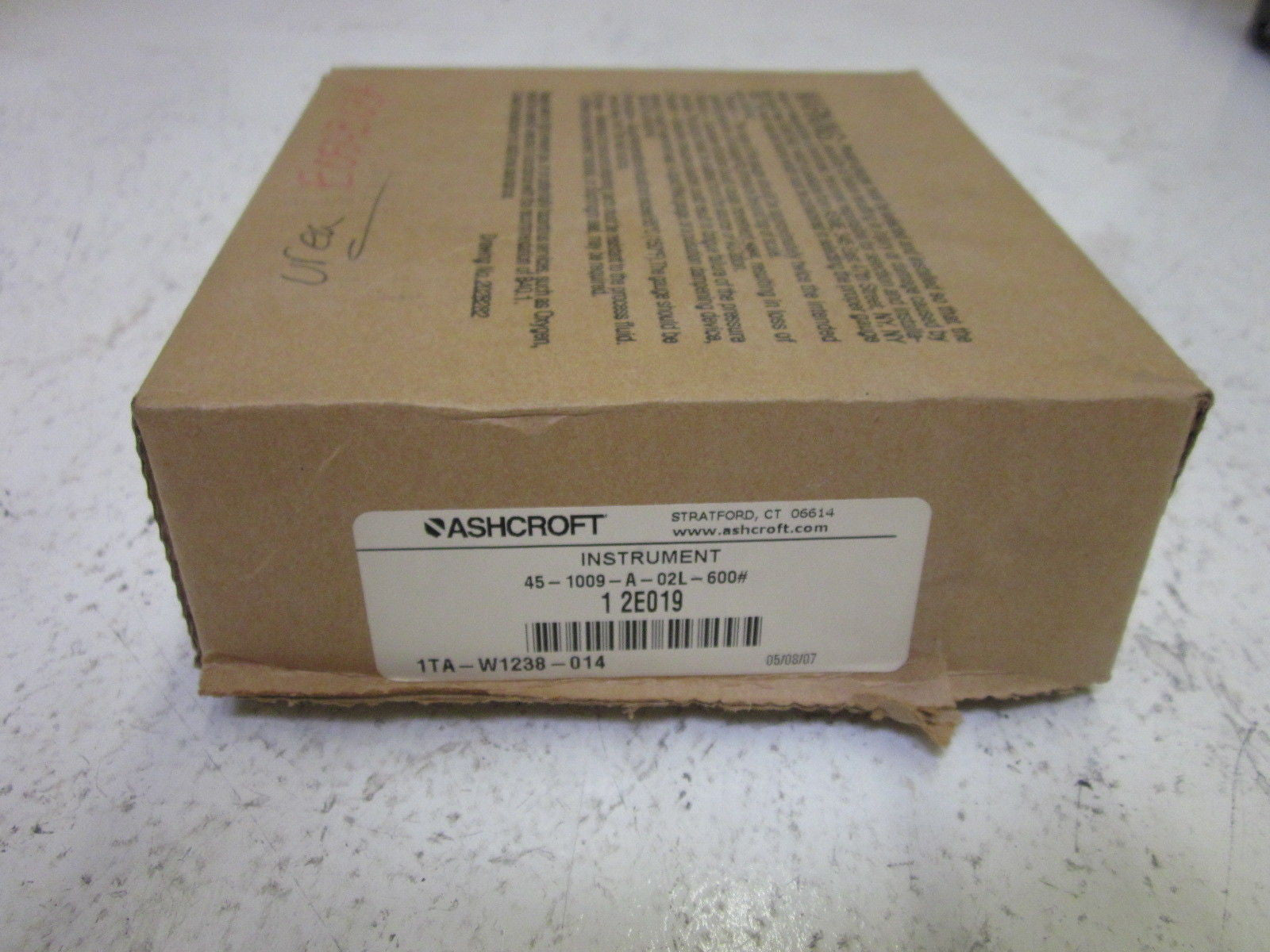 ASHCROFT 451009A02L-600# PRESSURE GAUGE 0-600 PSI *NEW IN BOX*